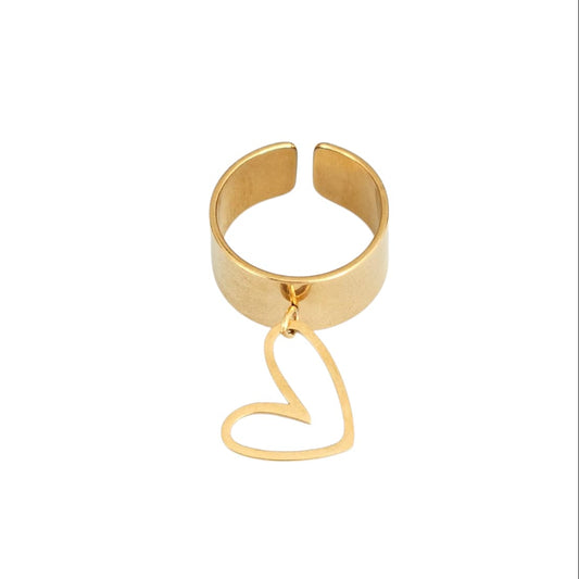 ANILLO CORAZÓN COLGANTE