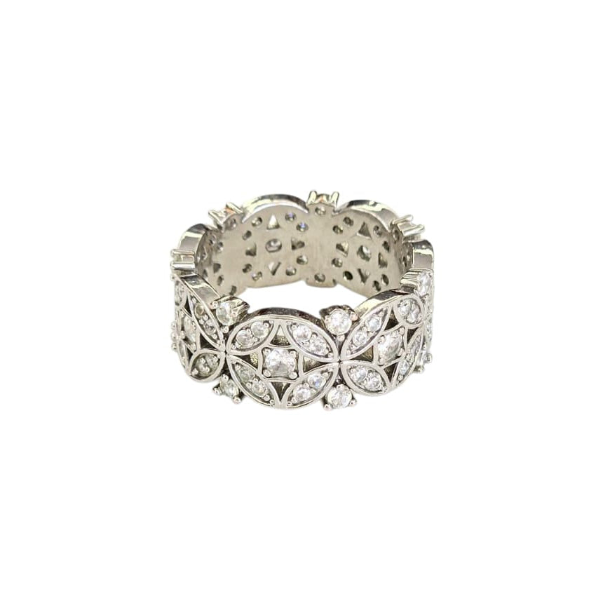 ANILLO ZIRCONIAS PATRÓN FLOR