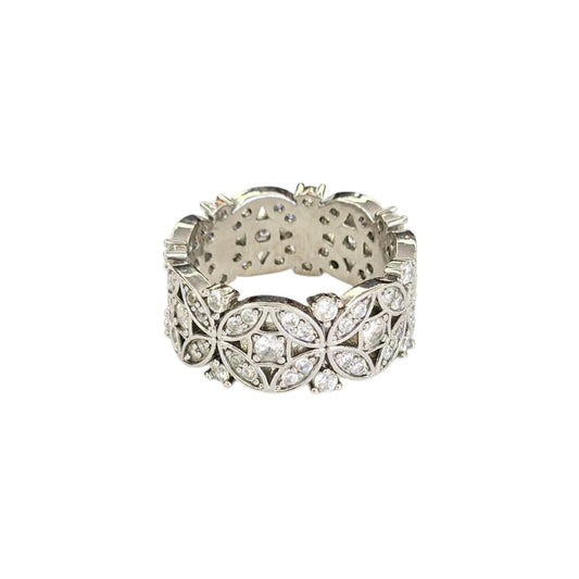 ANILLO ZIRCONIAS PATRÓN FLOR