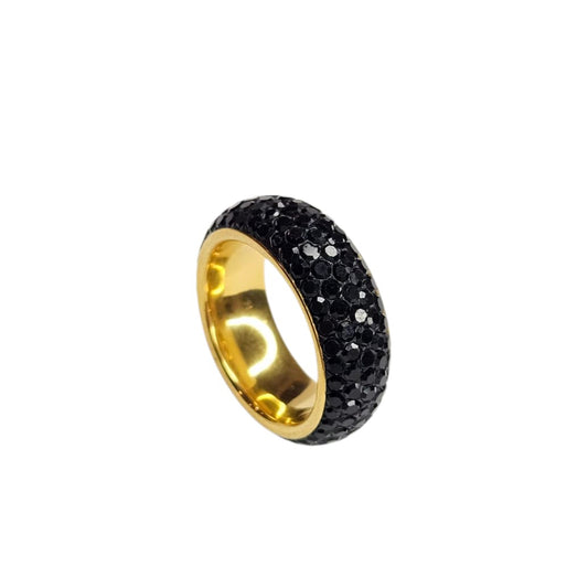 ANILLO ZIRCONIAS NEGRAS