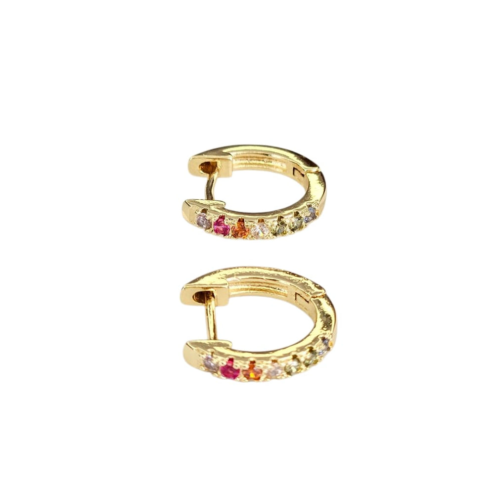 ARETES ZIRCONIAS COLORES