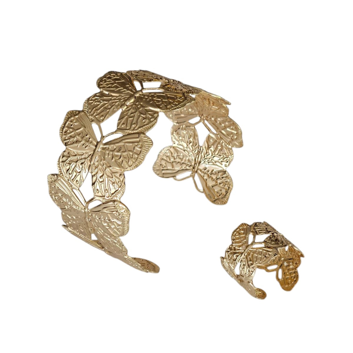 JUEGO BRAZALETE Y ANILLO MARIPOSAS