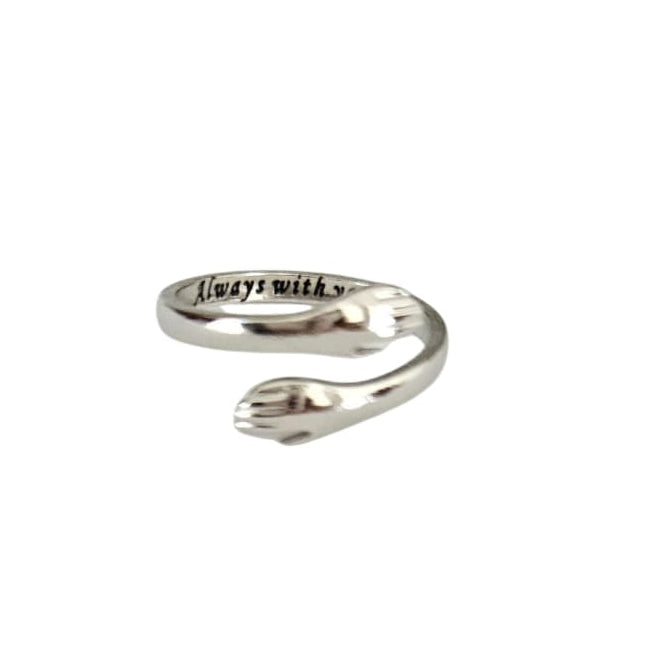 ANILLO ABRAZO CON LEYENDA