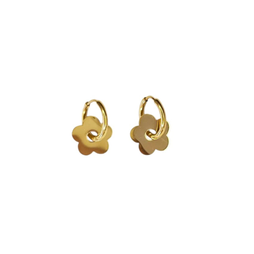 JUEGO COLLAR Y ARETES FLOR