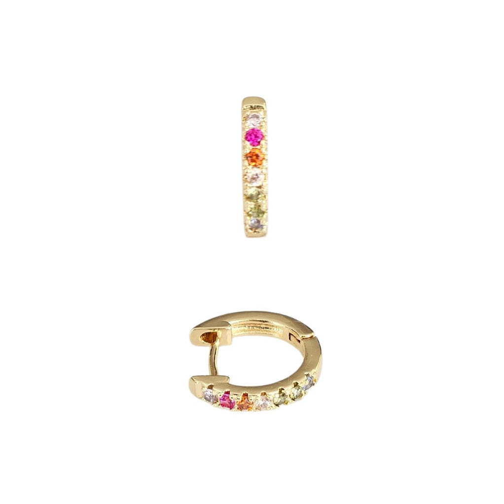 ARETES ZIRCONIAS COLORES