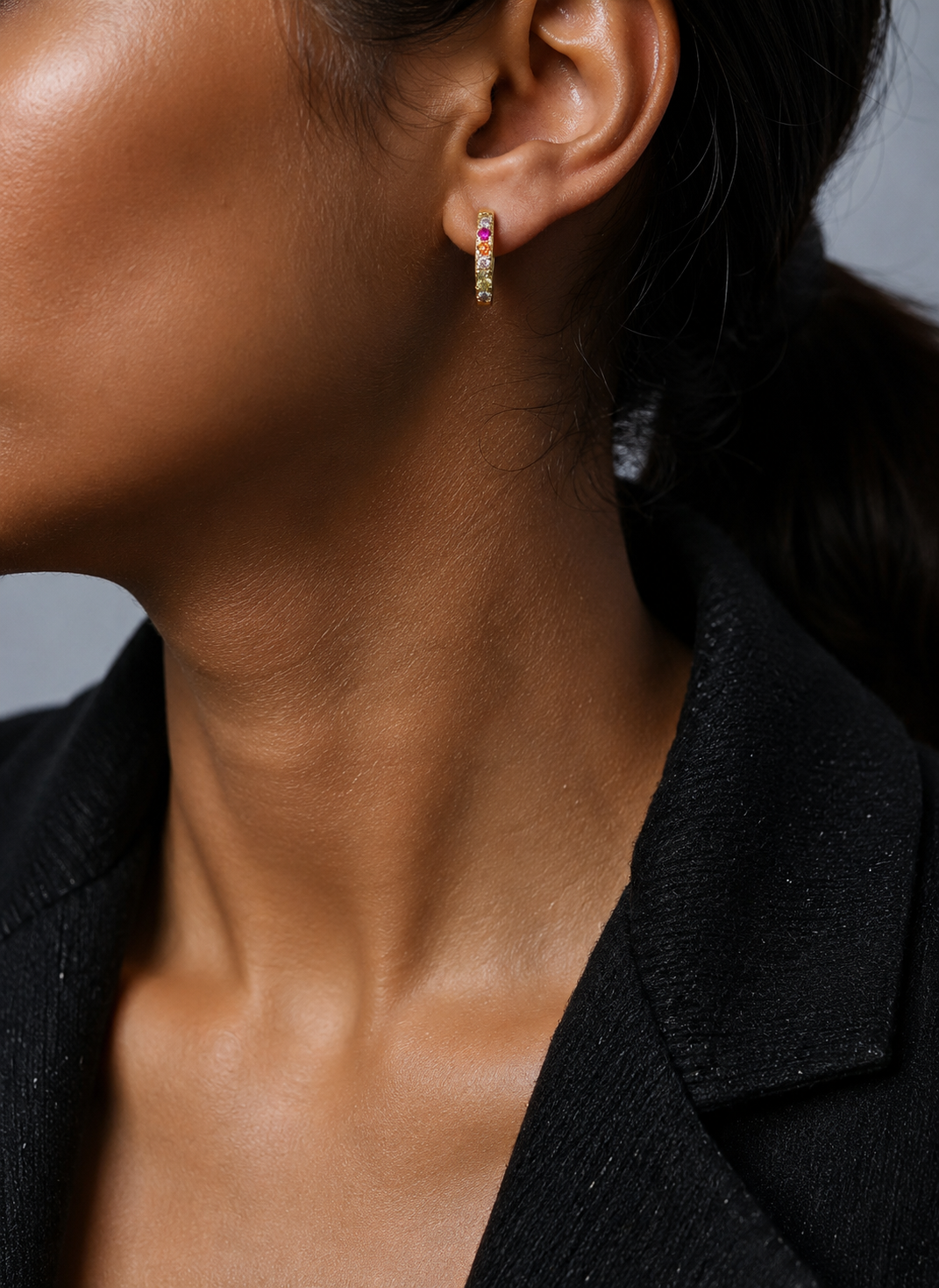 ARETES ZIRCONIAS COLORES
