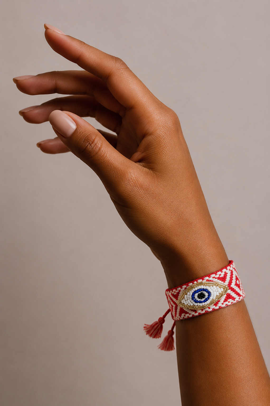 PULSERA TEJIDA OJO TURCO - CHAQUIRÓN
