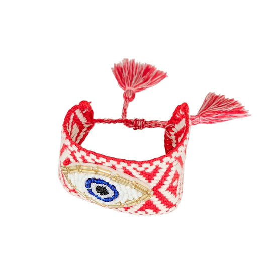 PULSERA TEJIDA OJO TURCO - CHAQUIRÓN