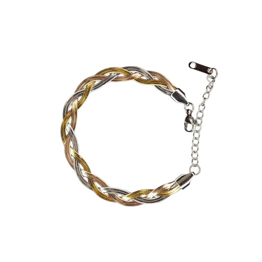 JUEGO COLLAR Y PULSERA TRICOLOR