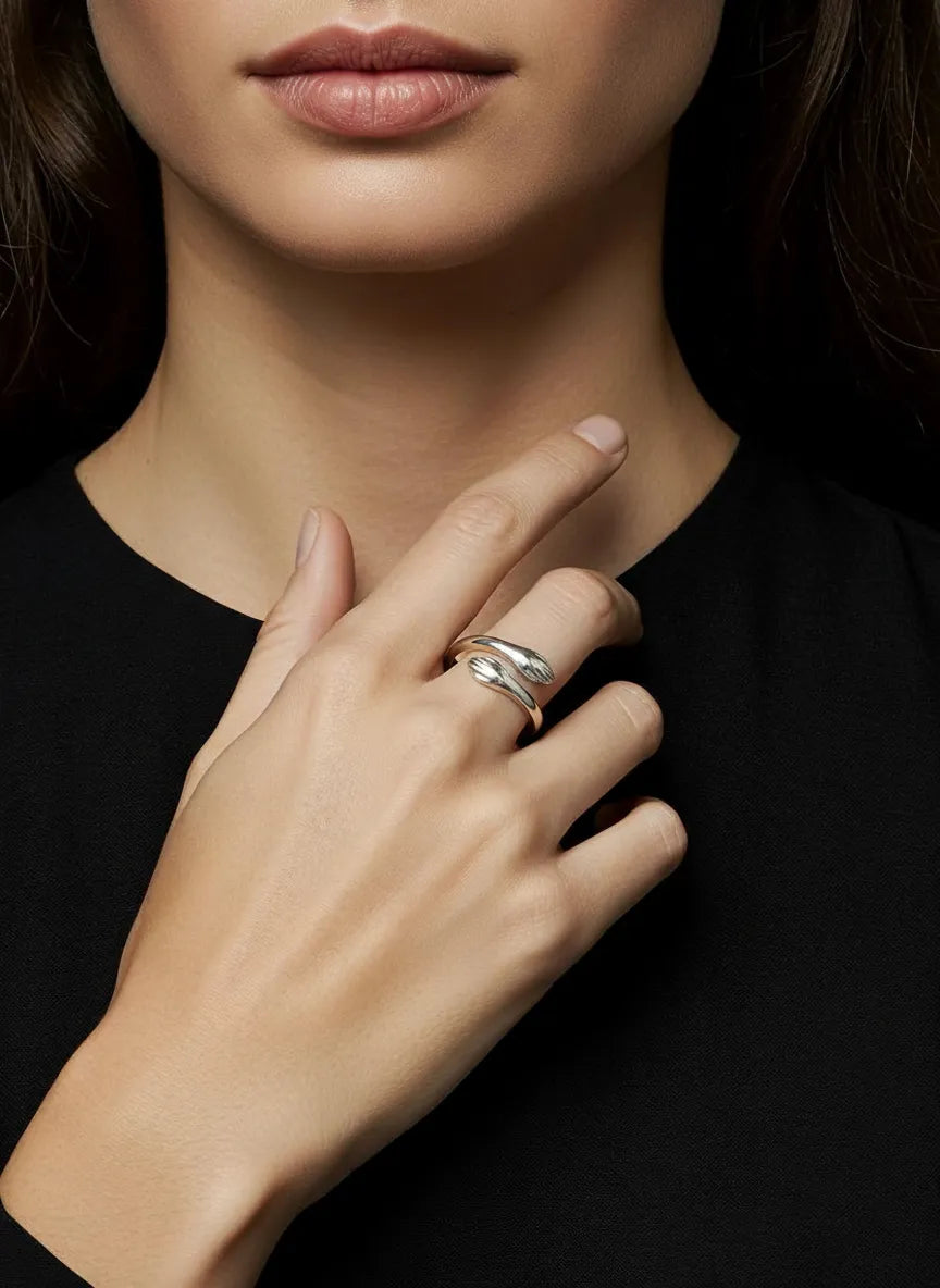 ANILLO ABRAZO CON LEYENDA